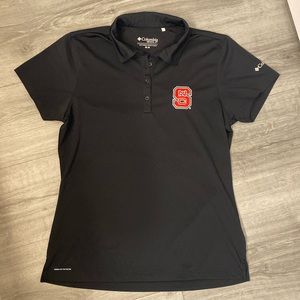 NC State Columbia Golf Women's Black Polo Shirt Size M